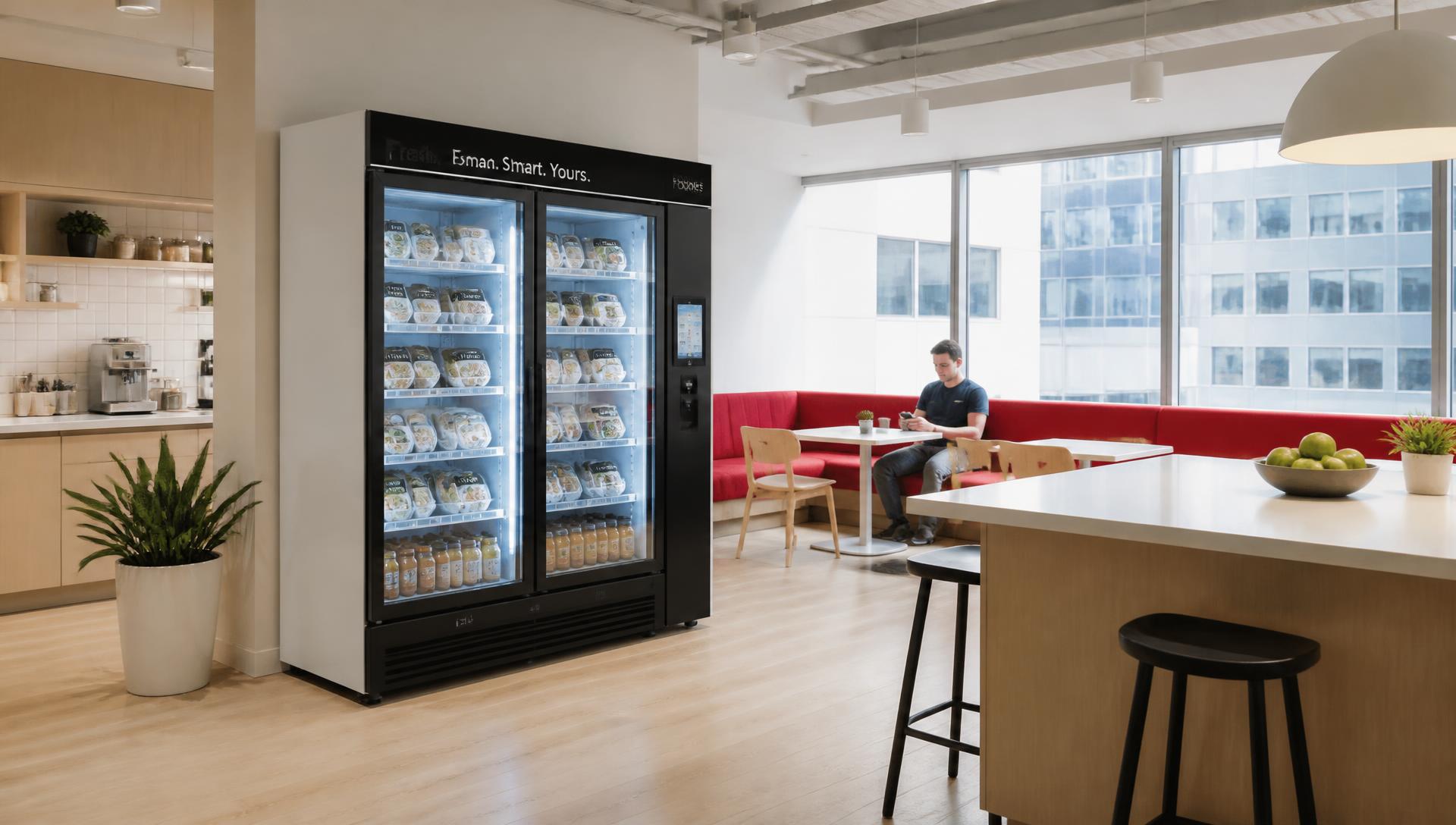 Foodm Smartfridge in een bedrijfsruimte