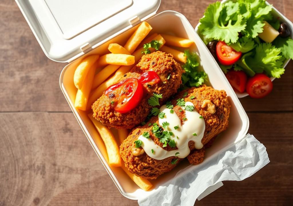 Kippengyros in bakje uit de Foodm Smartfridge