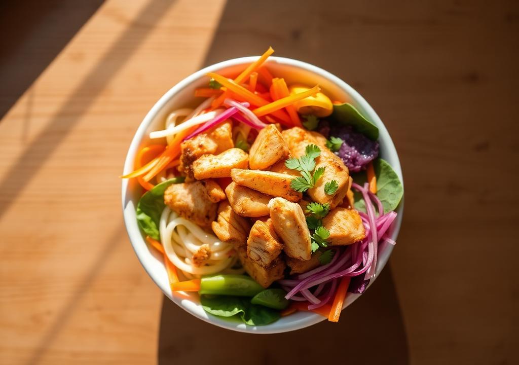 Poké bowl met Thaise kip uit de Foodm Smartfridge